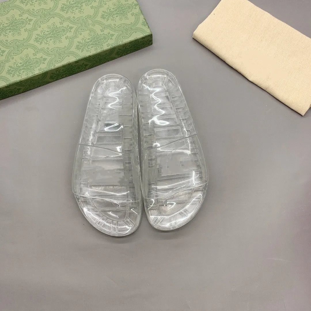 2021 summer classic couple sandals crystal transparent luminous environment-friendly jelly Shoes Slippers Size 35-46