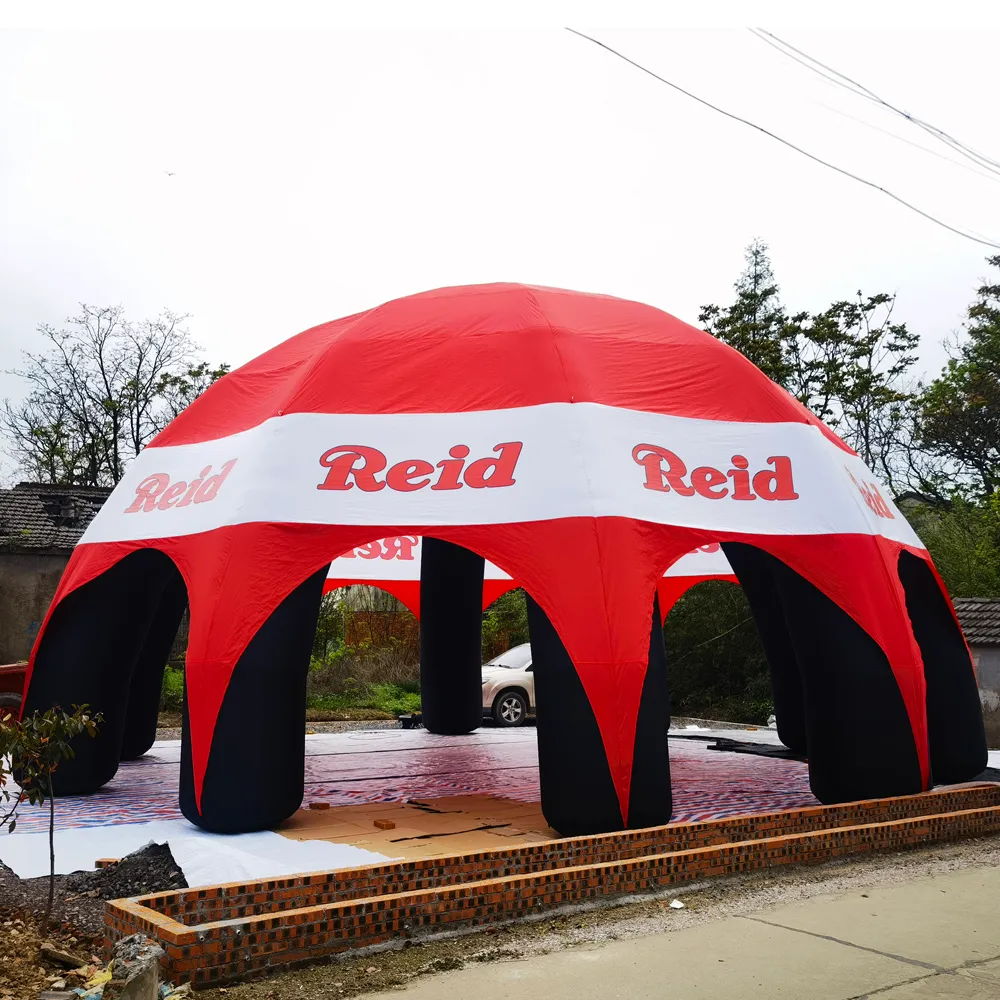 12m grande tenda de aranha inflável de iglu, festa feita sob encomenda da cópia da tela da tampa do marquee dos gazebos
