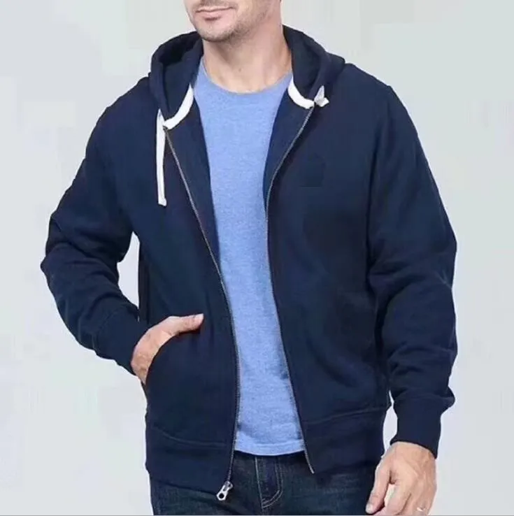 Kurtki męskie polo małe konie bluzy z kapturem męska bluza z kapturem kardigan odzież wierzchnia modna bluza z kapturem wysokiej jakości nowa_voghion.com