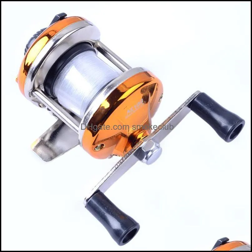 Mini Metal Bait Casting Spinning Reel Ice Fishing Fish Water Wheel Baitcast Roller With Lines Baitcasting Reels