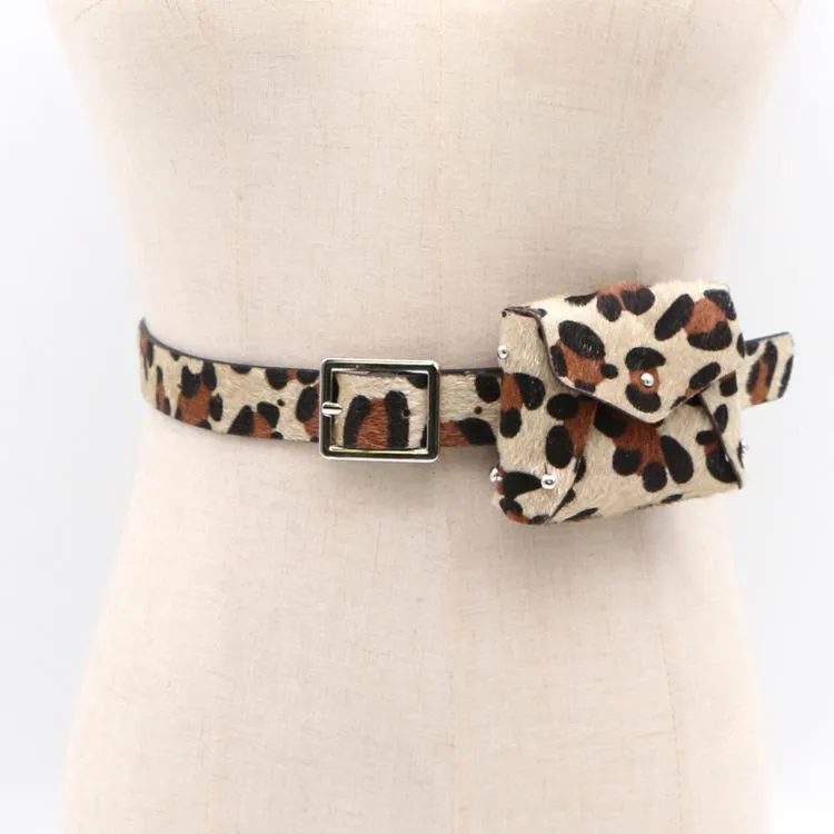 Belts Fashion Women's Belt Horsehair Female with Leopard Pattern Pants Jeans Girl Autumn Winter Dress Association QW11