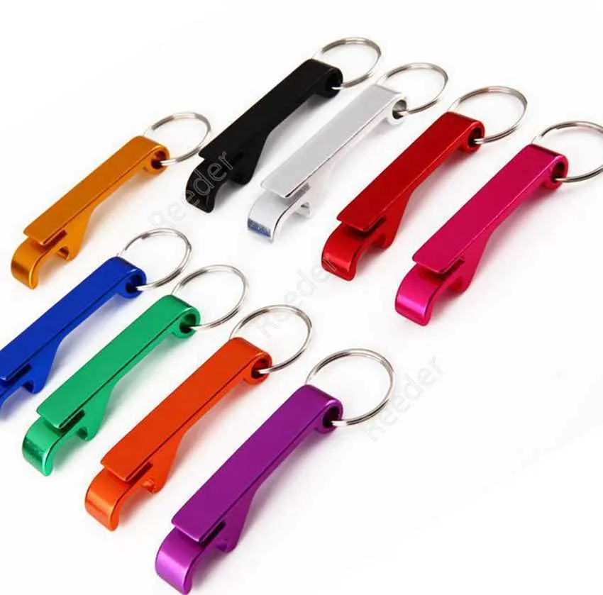 Flasköppnare Aluminiumkedja Keyring Keychain Öl Vin Claw Bottle Metal Bar Verktyg med Keychain Sea Shipping DHR49