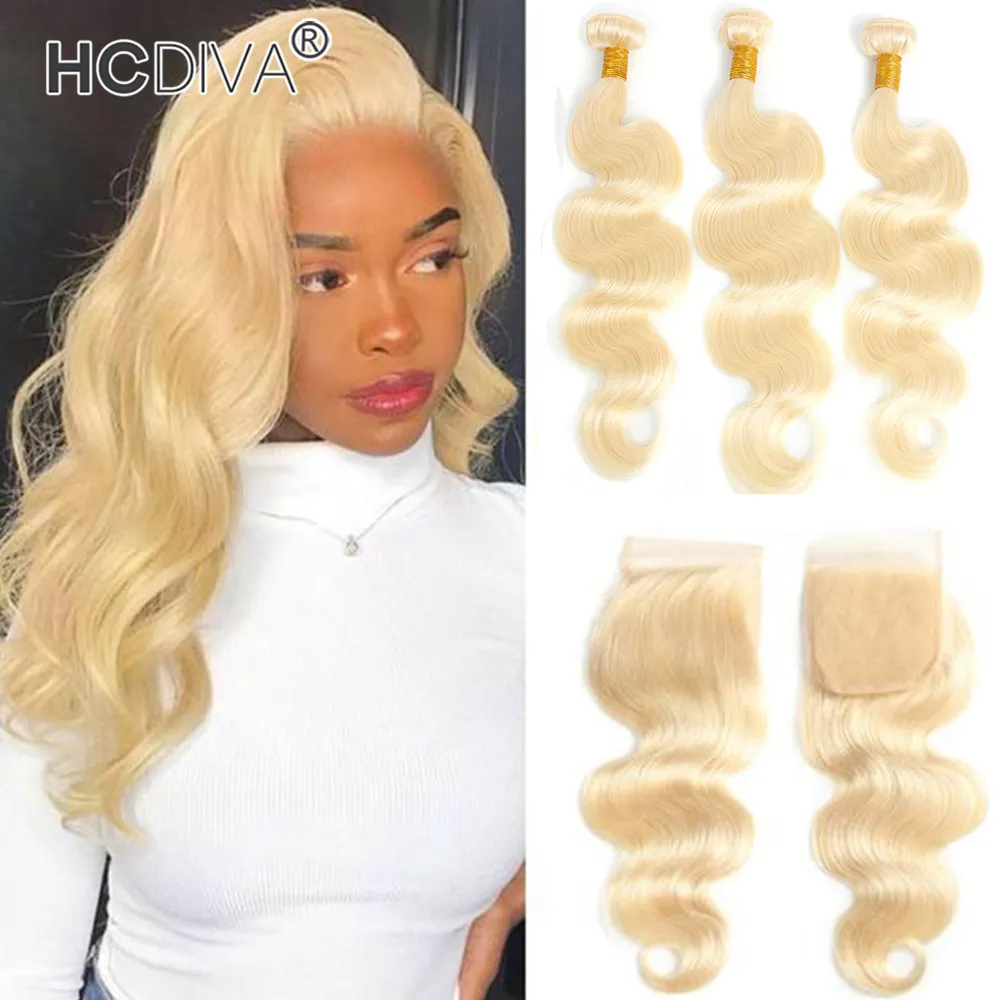 613 pacotes de cabelo com fecho de renda transparentes rendas brasileiro cabelo humano virgem heterossexual onda profunda kinky cacheado 3 pcs com fecho 10-32