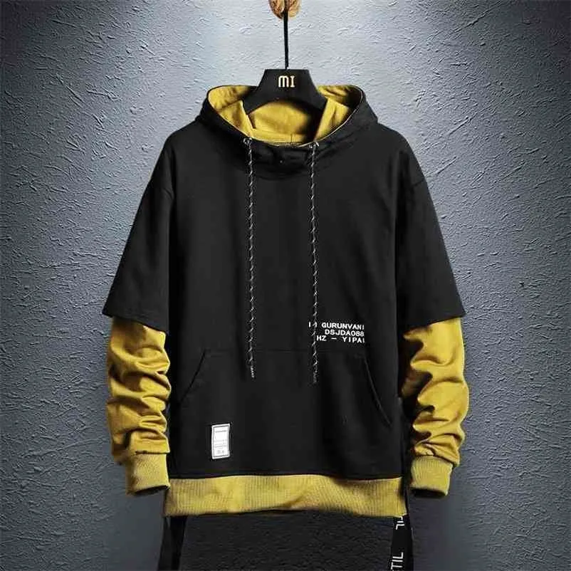 Hoodie Sweatshirt Mens Hip Hop Pullover Hoodies Streetwear Casual Fashion Clothes Colorblock Hoodie Cotton 210715 From 22 22 DHgate