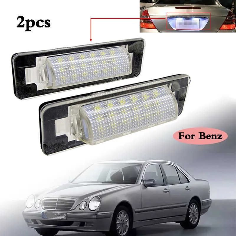 1 par Canbus carro conduziu o número da placa da placa Luzes brancas do diodo emissor de luz do diodo emissor de luz do diodo emissor de luz do diodo emissor de luz do lâmpada para MERCEDES Benz W210 W202 4D AMG