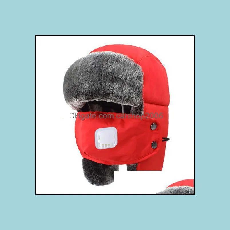 18 Colors Winter Trooper Hat with Ear Warmer Ski Mask Ushanka Russia Style Hunting Bomber Cap with Chin Strap VT0535