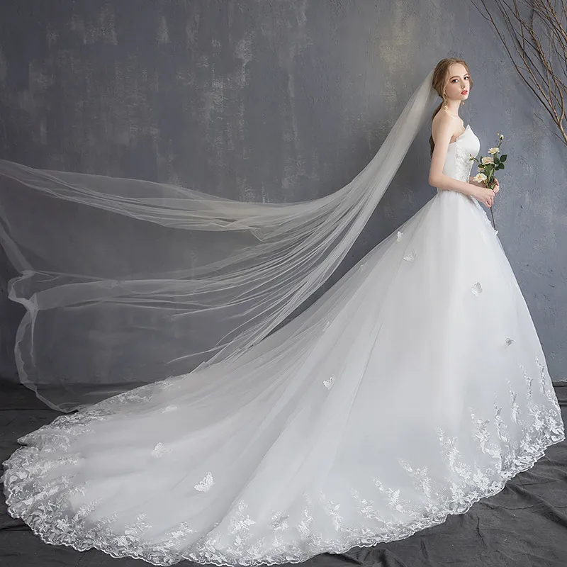 Sen Lumière De Mariage Robe Tube Tube Top est mince Coréen Dream Princesse Fonction Bride 2022 Nouveau Wed Robe Robe de mariée