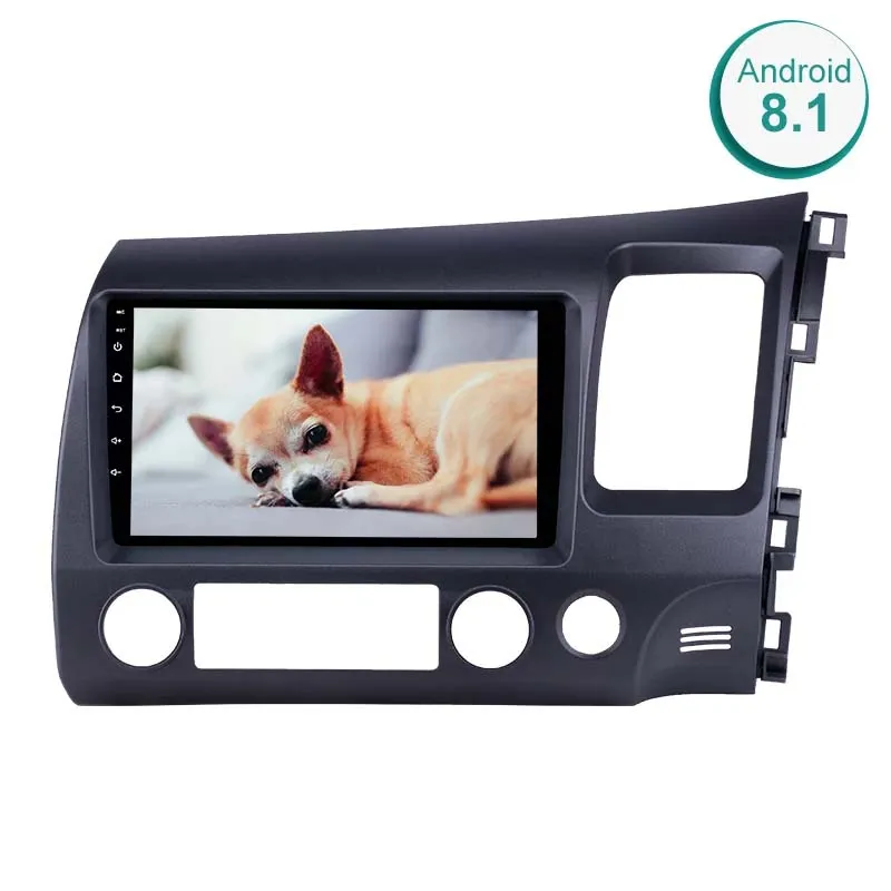 Android Car dvd 9 "Lettore multimediale automatico per Honda Civic 2006-2011 2din Gps Navigatie ondersteuning Aux Usb