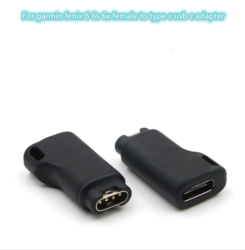 10pcs/lot USBタイプCから4pin充電コンバーターアダプター充電器コネクタガーミンフェニックス5/5s/5x/6/6s/6x vivoactive 3スマートウォッチ
