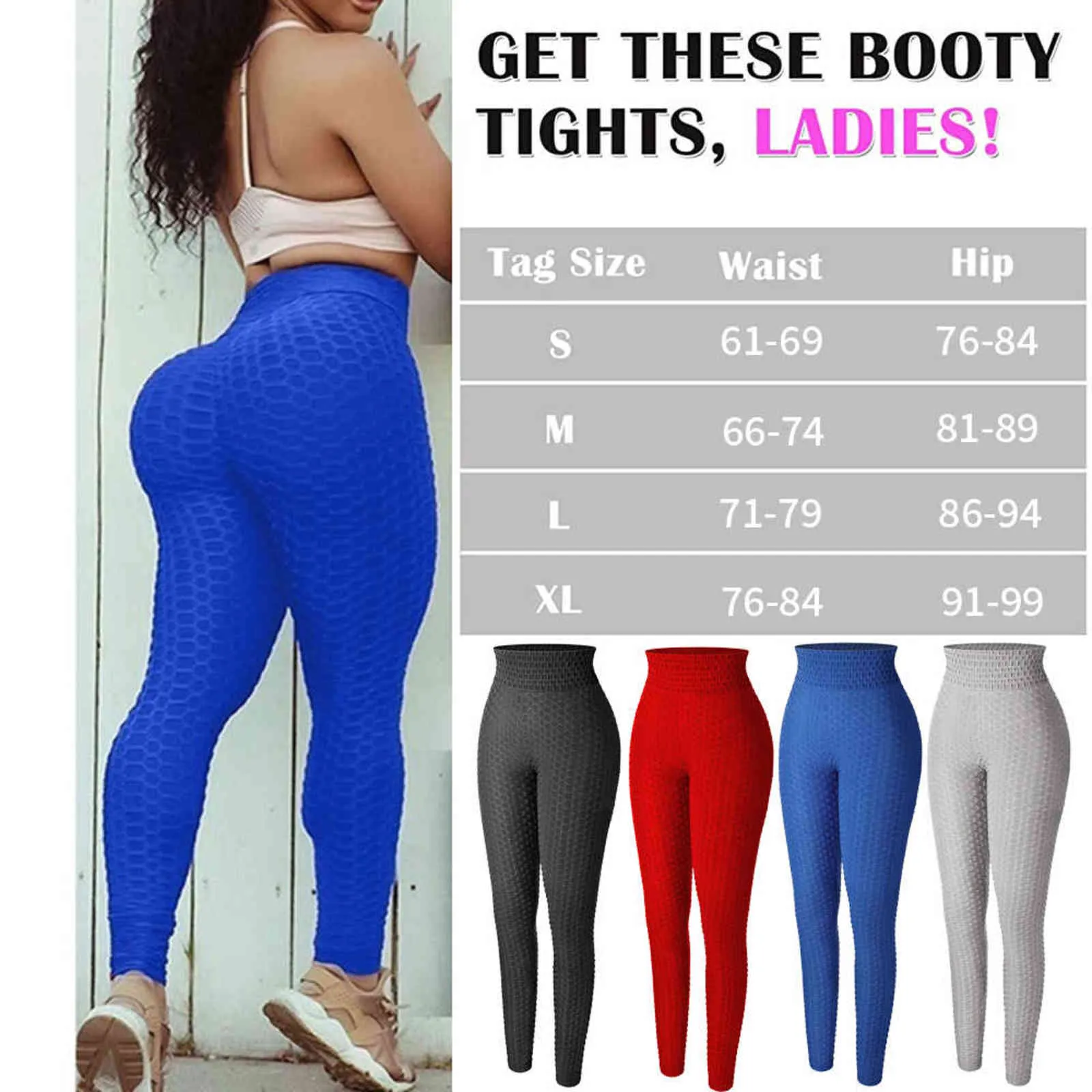 Fartey Women's Butt Lifting Workout Leggings Soft Elastic High Waist Yoga Pants Slim Fitted Tummy Control Butt Gym Booty Tights for Women, Size: 2XL