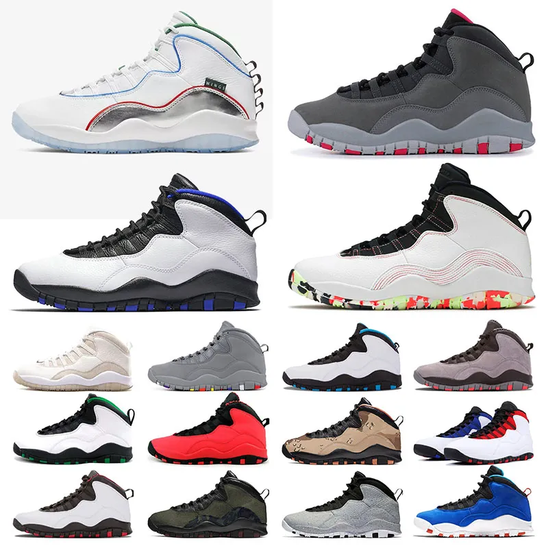 Authentic OG 10 Wings Basketball Shoes Cement Ember Glow Orlando Tinker