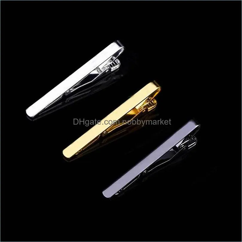 Stropdas Clips Manchetknopen Clasps, Tacks Sieraden Simple Metal Sier Gold Clip voor Mannen Bruiloft Stropdas Clasp Gentleman Bar Praktische Pin Gift Drop