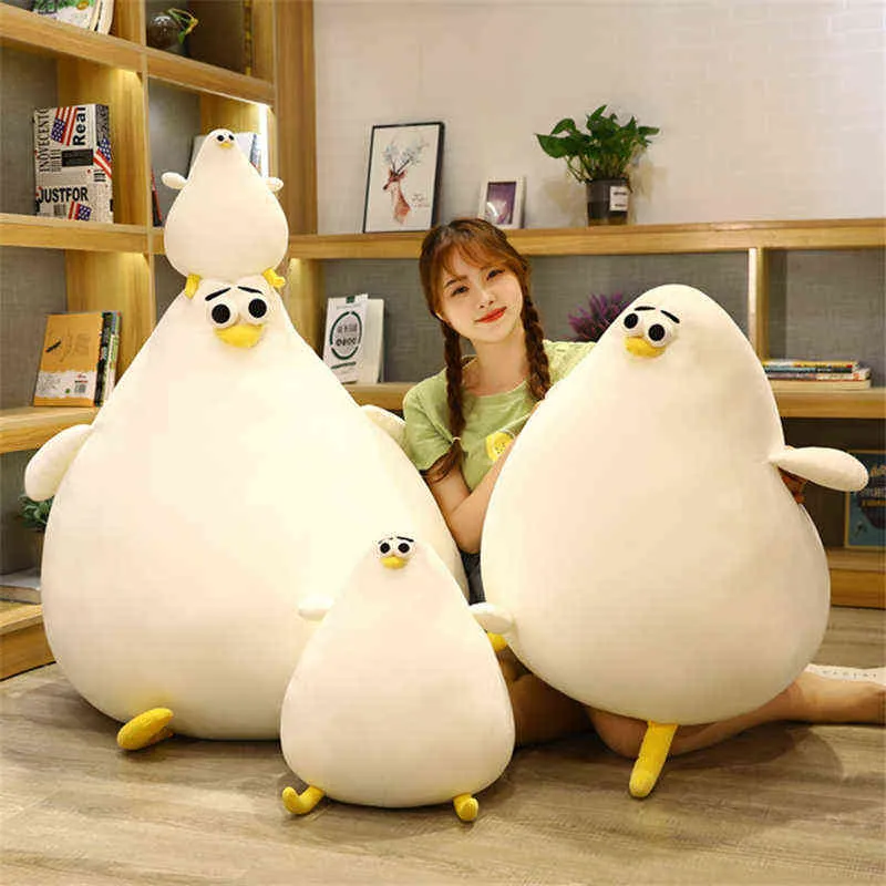 85 cm riesiges rundes weiches Pinguin-Plüschkissen, flauschiges, faules Sofa, Wohnzimmer-Dekoration, schönes Plüschtier für Kinder, Überraschungsgeschenk, Y211119