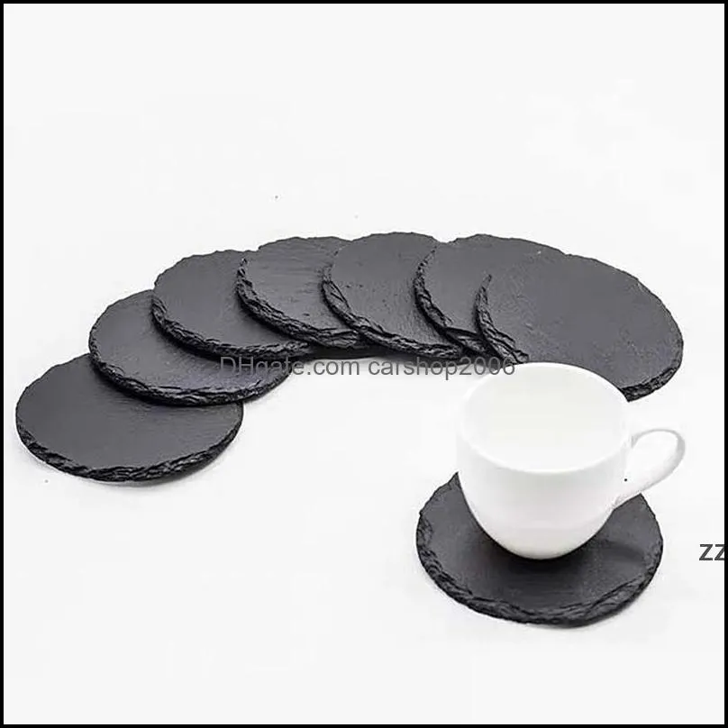 المطبخ الآخر Aessoriers ، بار تناول الطعام في المنزل Gardennatural Slate Coaster Table Decoration Whiske