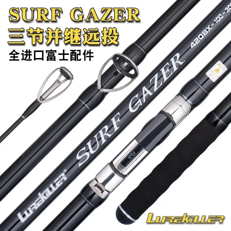 Lurekiller SURF GAZER Japan Quality Full Fuji Surf Casting Rod 4.2M 46T  high-carbon 3 Sections BX Rod rods