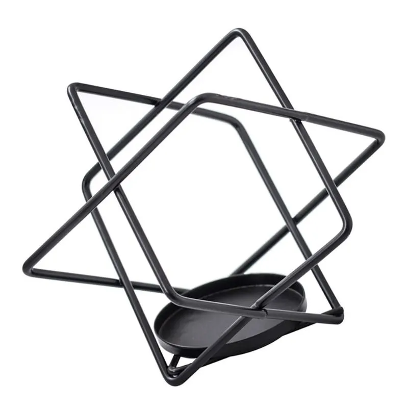 Titulares de vela 1 pc Stand Ferro Arte Castiçal Desktop Stick Adorno