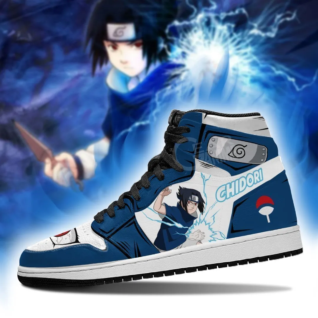 DIY Anime Fan Sneakers Sasuke Chidori Skill Mens Womens Basketbal Schoenen Jumpman 1 Model Custom Trainers Casual Shoe