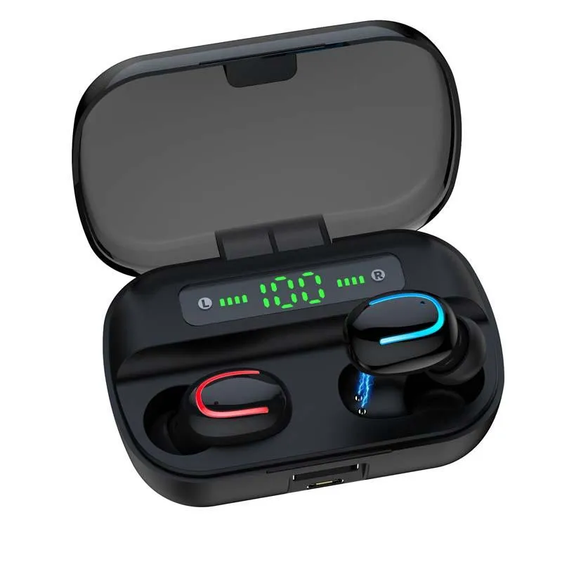NOUVEAU Q82 TWS Bluetooth 5.0 Écouteurs Affichage Numérique Mini Écouteurs De Jeu Stéréo Sans Fil Casques De Sport