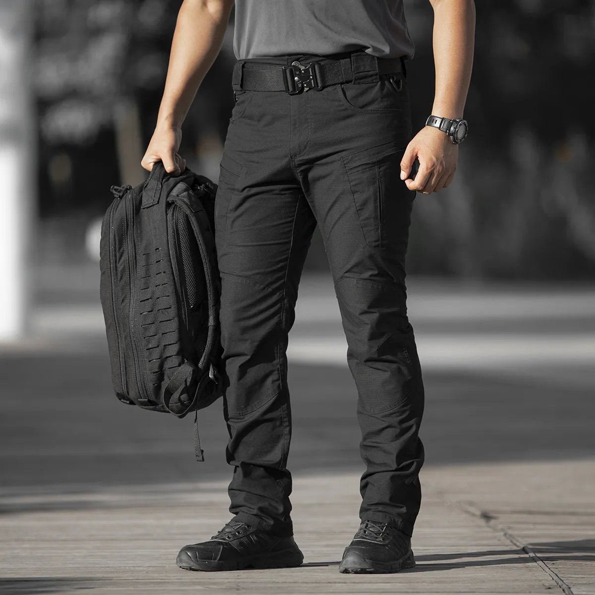 Tactical Cargo Pants for Men - Durable Cotton, Multi-Pockets, Hiking, Trekking, Army Green
