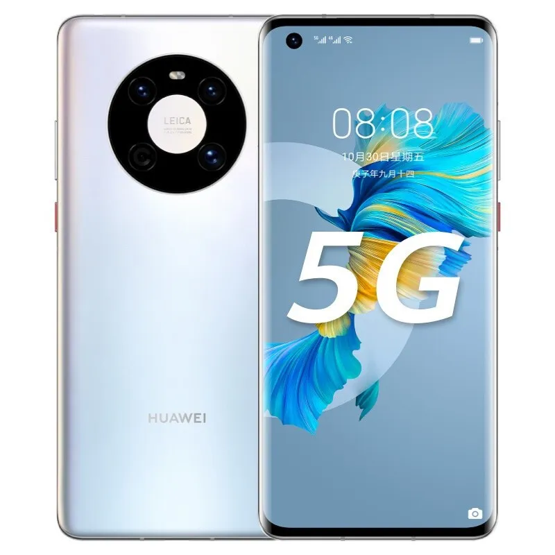オリジナルHuawei Mate 40 5g携帯電話8GB RAM 128GB 256GB ROM KIRIN 9000E 50MP NFC IP53 Android 6.5 "フェイスID指紋スマート携帯電話