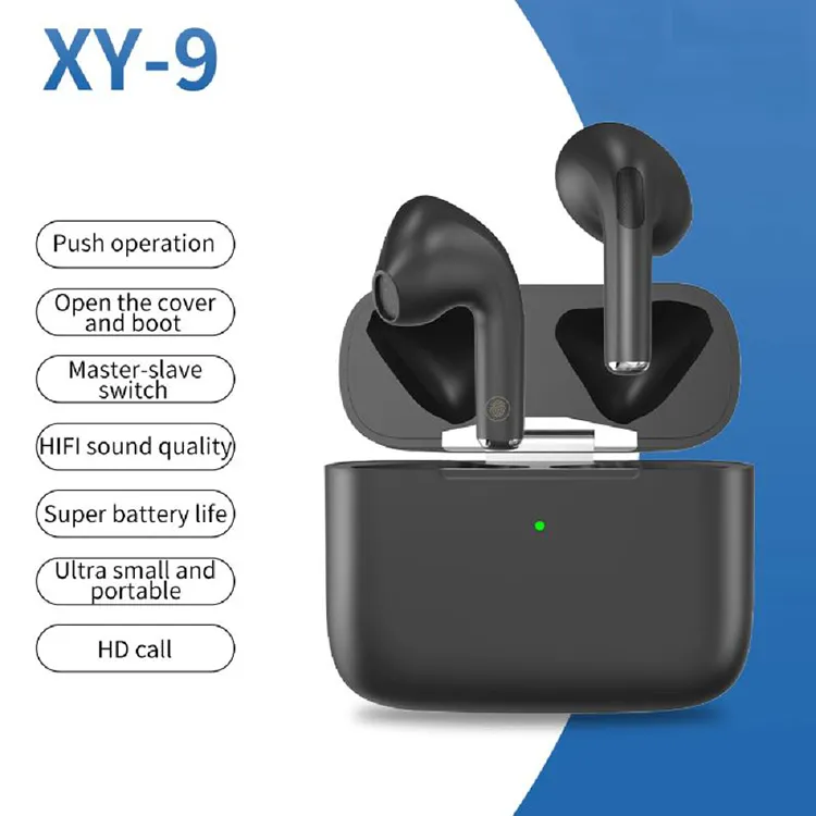 Control de volumen TWS Auriculares Bluetooth Auriculares inalámbricos Auriculares impermeables para teléfono móvil OEM Ear Pods Auriculares XY-9