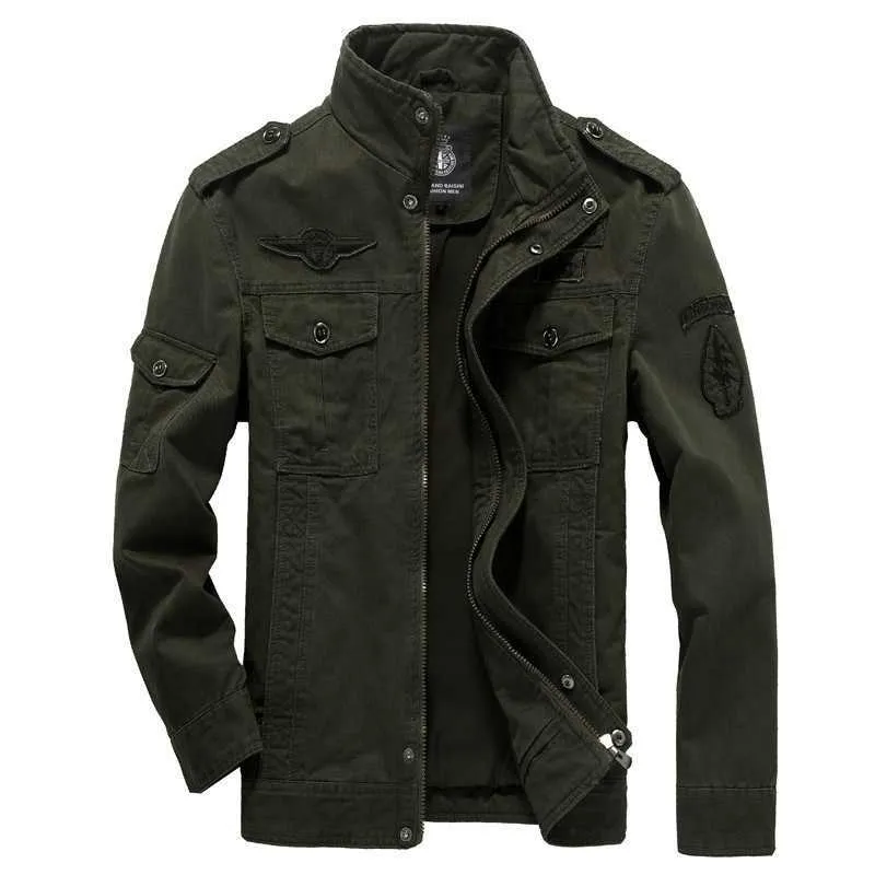 Qualité Coton Militaire Veste Hommes Automne Soldat MA-1 Style Armée Vestes Mâle Marque Hommes Bomber Vestes Plus La Taille M-6XL X0621