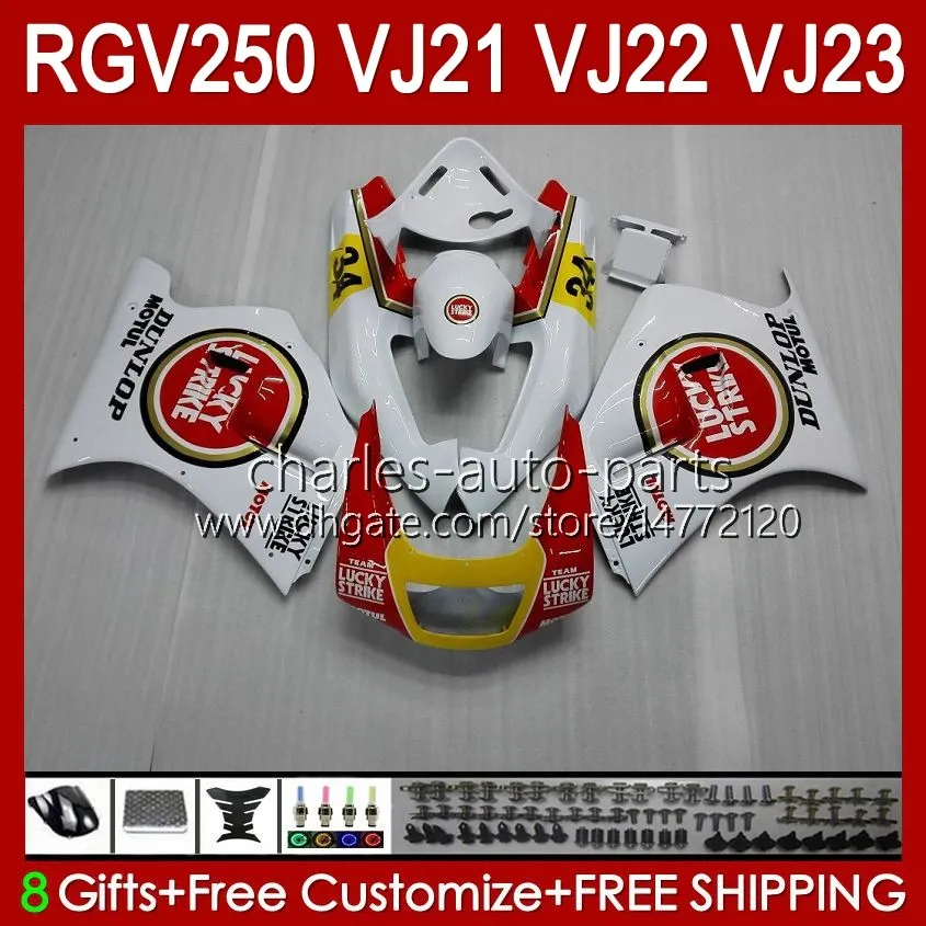 OEM Bodys Kit For SUZUKI 250CC RGV250 SAPC VJ21 RGV250 RGV-250CC 88 89 Bodywork 21HC.3 RGVT-250 RGV-250 Panel RGVT RGV 250 CC 1988 1989 Full Fairings Kit Lucky Strike