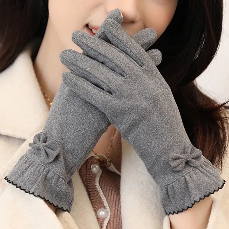 Gloves Winter women`s driving special 2021 winter ultra thin warm gloves new Korean touch screen cashmere autumn and winter