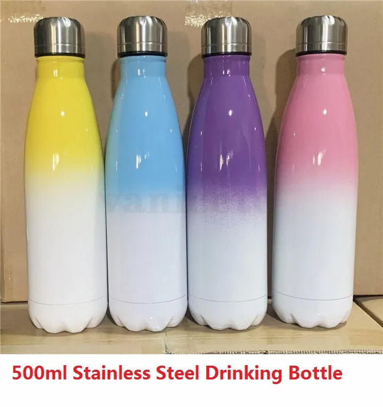 飲み物の昇華水のびんの勾配の色の勾配の色の色の色を変更するボトル500mlのステンレス鋼の飲みの瓶羊107