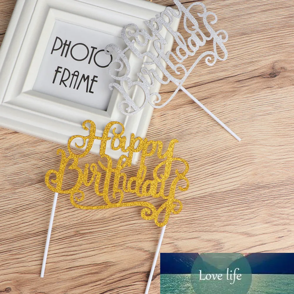 20 piezas pastel Topper Feliz cumpleaños carta decoración tarjeta selecciones Toppers para fiesta de cumpleaños