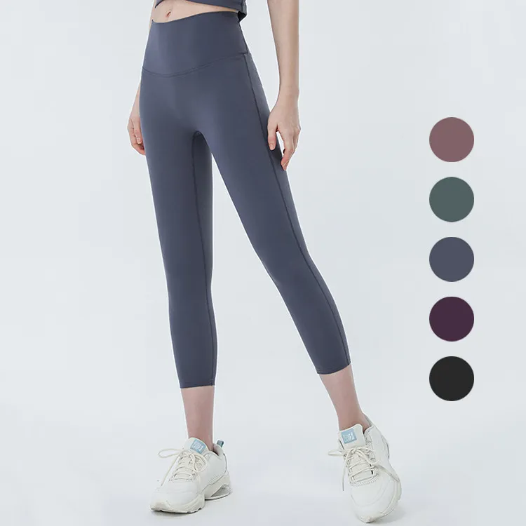 Leggings Vêtements Femmes Fitness Running Capris filles pures joggeurs pantalons de yoga sexy Pantalon de Bleu marine