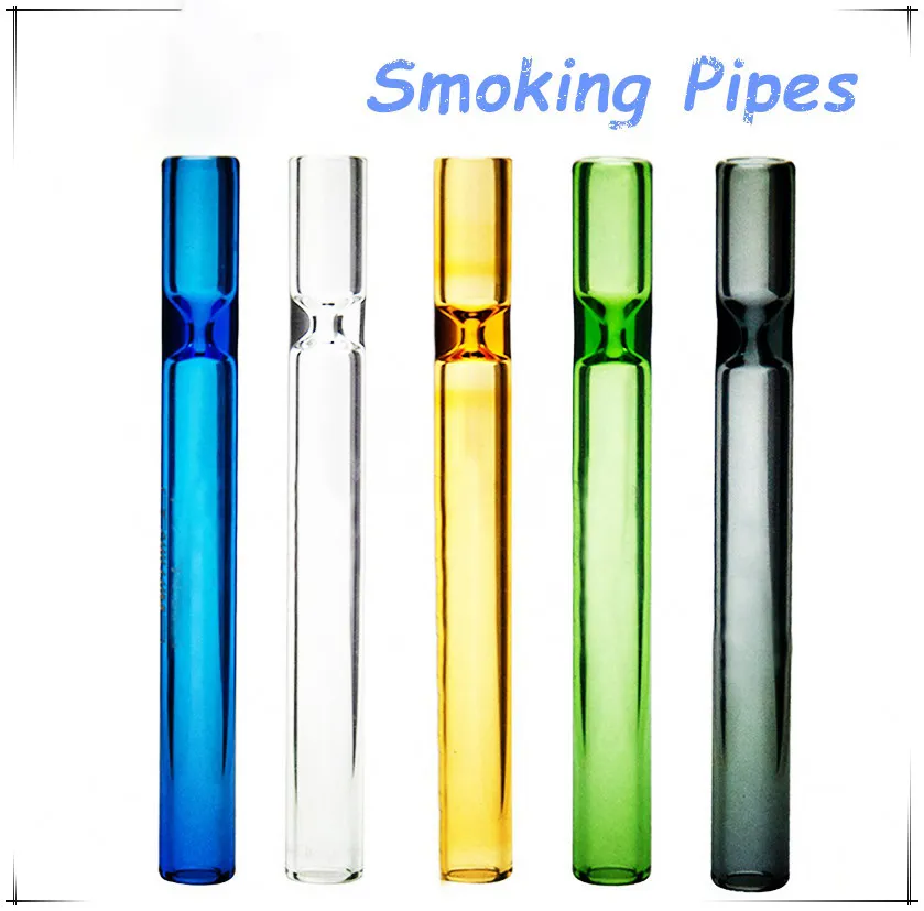 Tabac Fumer Herb Pipe Cigarette Filtres Conseils Avec Plat Rond Porte-bouche En Verre Petit Mignon Tube En Verre Pyrex pour Papiers À Rouler En Gros