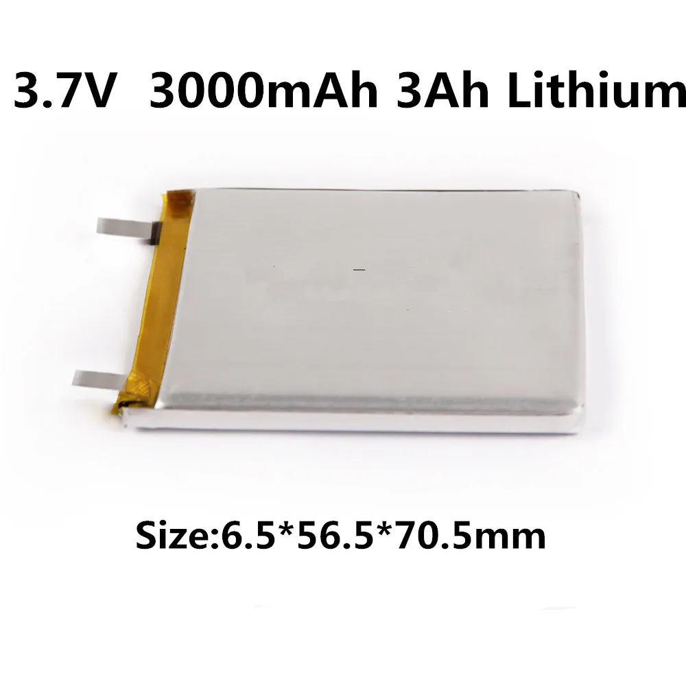 6 Stück wiederaufladbare 3,7 V 3000 mAh Polymer-Lithium-Ionen-Akku Li-Ion-Akku für Laptop, tragbares Elektrograph, PDA, Mobiltelefon