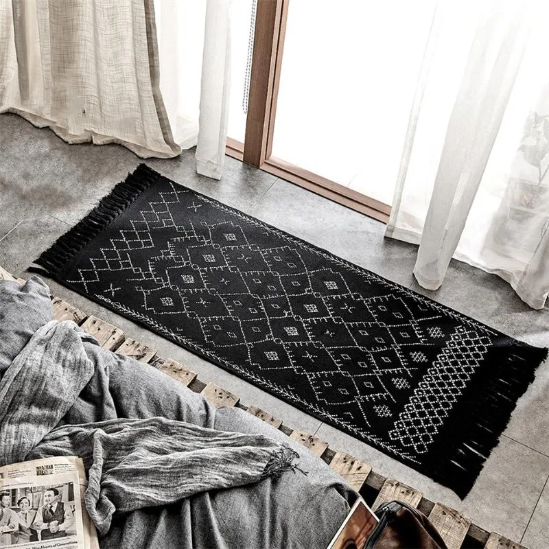 Tapijten Marokkaanse Karpetten Nordic Woonkamer Zacht Flanel Slaapkamer Nachtkastje Deken Antislip Keuken Deur Mat Tatami Home decor