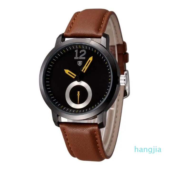 Wristwatches 2021 Men's WatchesFashion Leather Watchband Multi-function Quartz Watches Relogio Masculino