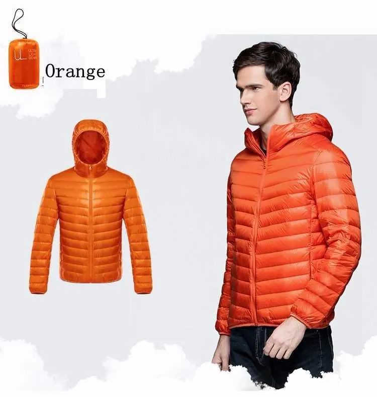 Brand Winter Jacket Men 2017 New Couples Coats Ultra-light Slim Fit Stand-Collar Cotton-Padded Solid Parkas Duck Down 3XL X320