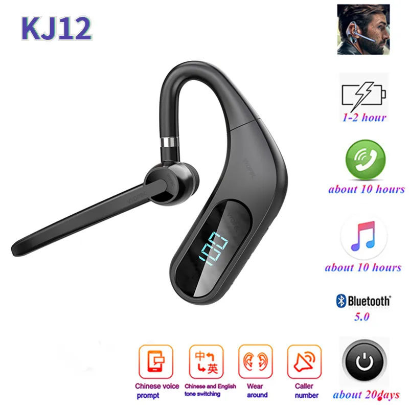 KJ12 affaires Bluetooth écouteurs 5.0 TWS sans fil casque écouteurs stéréo jeu casque dans l'oreille voiture casque pour téléphone