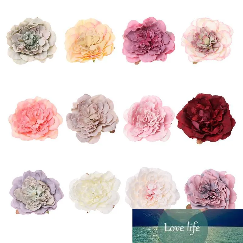 5PCs artificiell peony blomma huvuden bulk dekorativa DIY scrapbooking för hem bröllopsfödelsedagsfest dekorationer