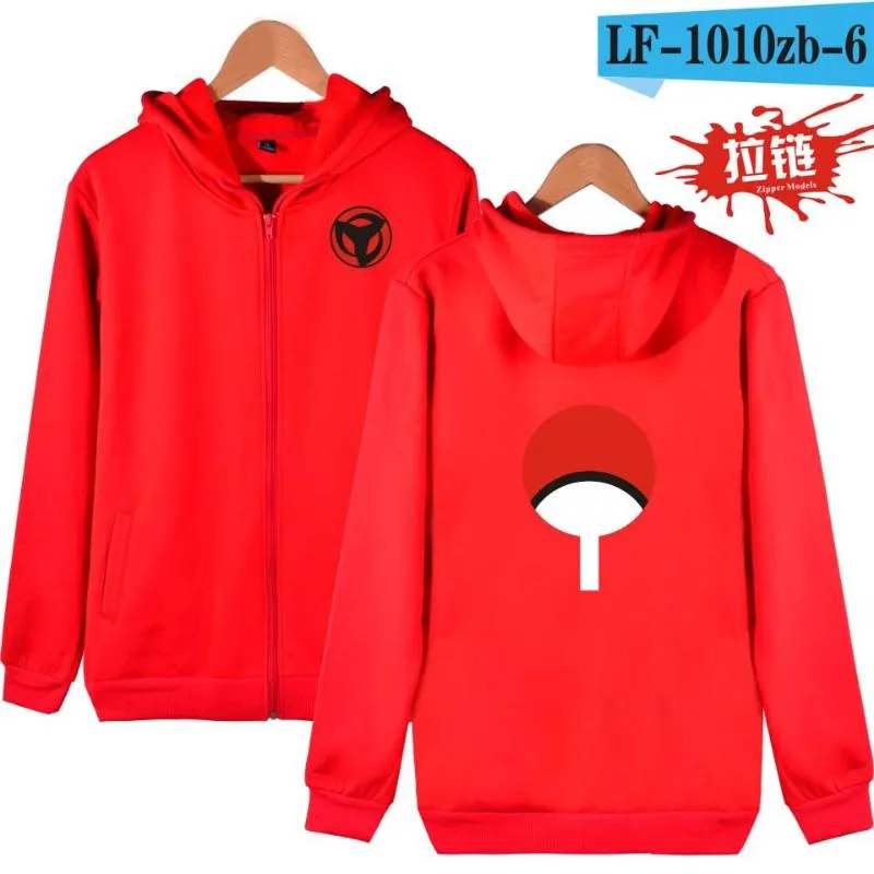 Herren Hoodies Sweatshirts Rei verschluss Hoodie Uchiha Sasuke