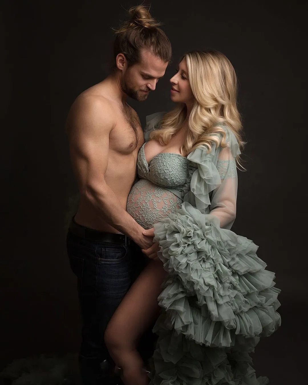 Green Maternity Gown Tulle Nightgown: Elegant A Line... From Manweisi,  $94.53 | DHgate.Com