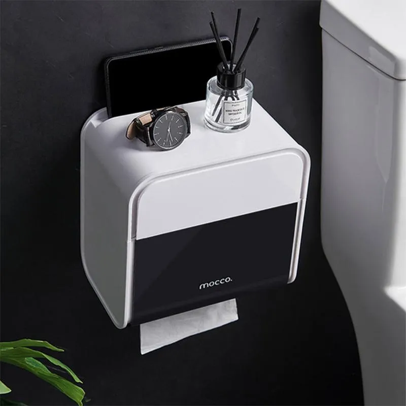 Toalettpappersh￥llare Vattent￤t v￤ggmonteringsh￥llare Handduk Dispenser Tissue Box Roll Wc Stand Case