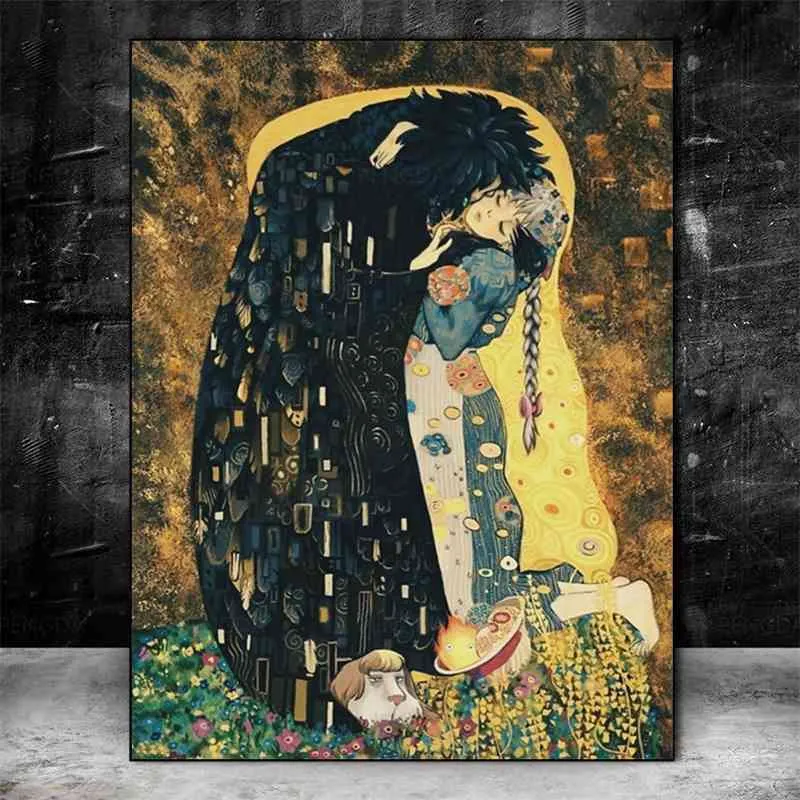 Модульный плакат Современный вожный замок HD Parted Wall Art H HD Parted Wall Art Holvas Anime Anime Picture Picture Paintings Home Decor Living Rooms 210705