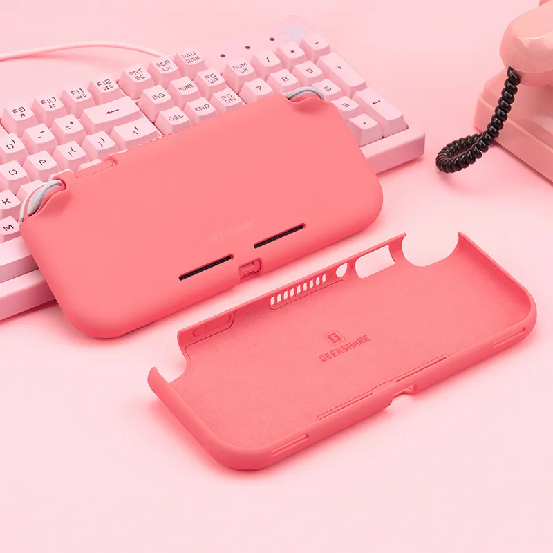 Capa de Silicone Líquido Para Nintendo Switch Lite Cor Rosa Capa Shell NS Mini Shell Box Para Nintendo Switch Lite Acessórios C0127270r