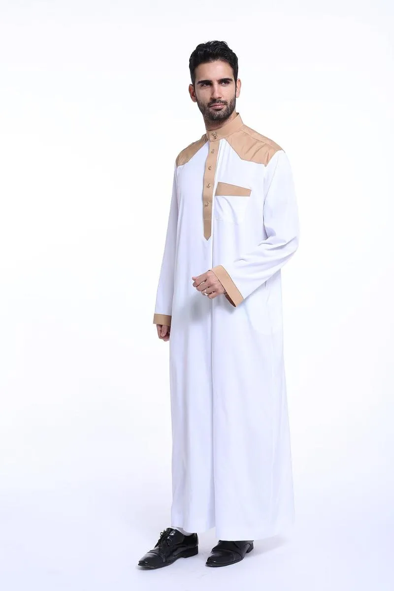 Muslim Men Clothing Robe Long Sleeve Saudi Arab Thobe Jubba Thobe Kaftan Middle East Islamic Jubba Dishdasha Thawb Abaya From 45 56 DHgate