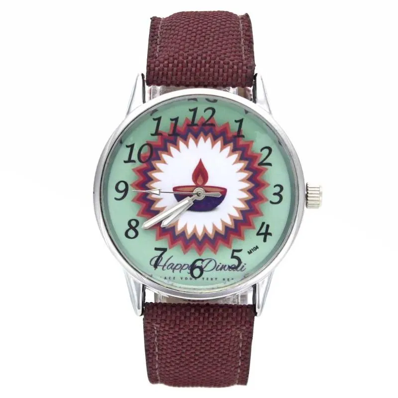 Zegarek na ręce festiwal diwalii Indie Lantern Pattern Watches Watches moda akcesoria