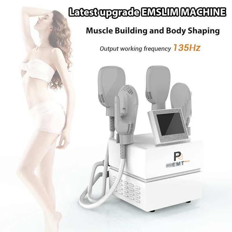 Portable 4 poignées EMslim HIEMT pro minceur Machine renforcement musculaire bout à bout brûler les graisses Massage corps dispositif de remodelage