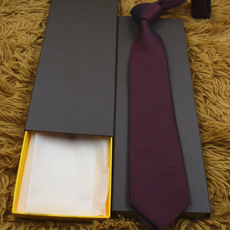 Men's Letter Tie Silk Necktie Pattern printing Jacquard Party Wedding Woven Fashion Design with box L889