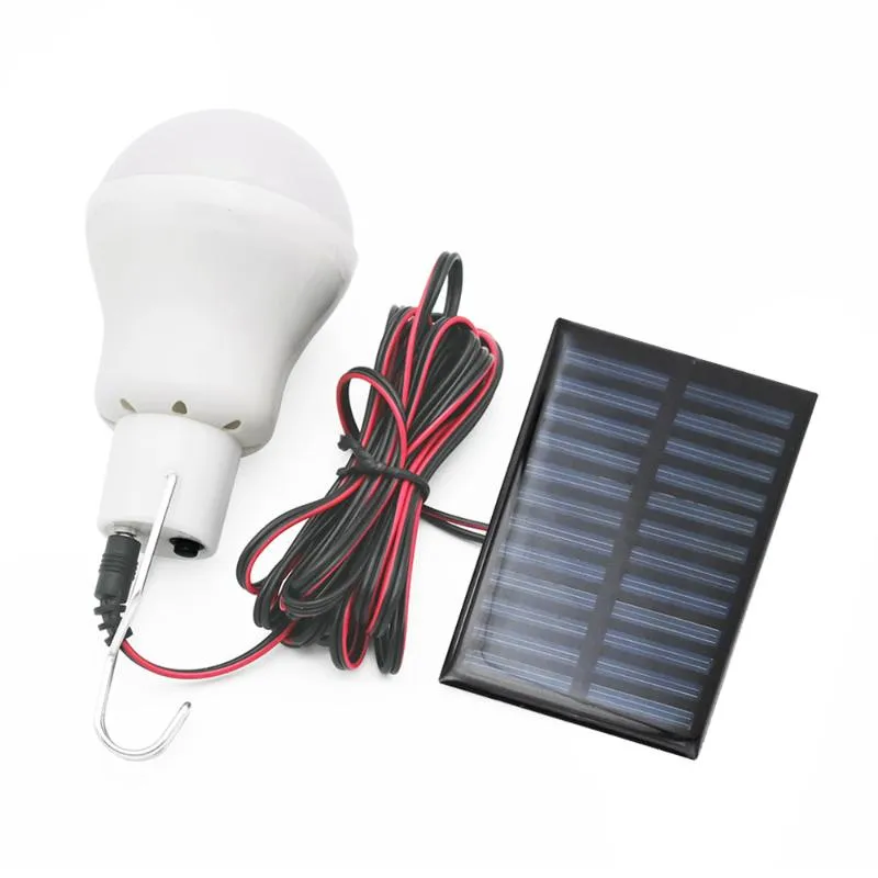Sollampor LED-lampa 15W 150LM Energibesparande Lampa 5V Bärbar vägglampa för Camping Tält Utomhus Courtyard Nödbelysning
