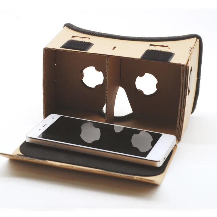 Virtual Reality Glasses Google Cardboard DIY VR Glasses for 5.0" Screen with headstrap or 3.5 - 6.0 inch Smartphone Glass yy28