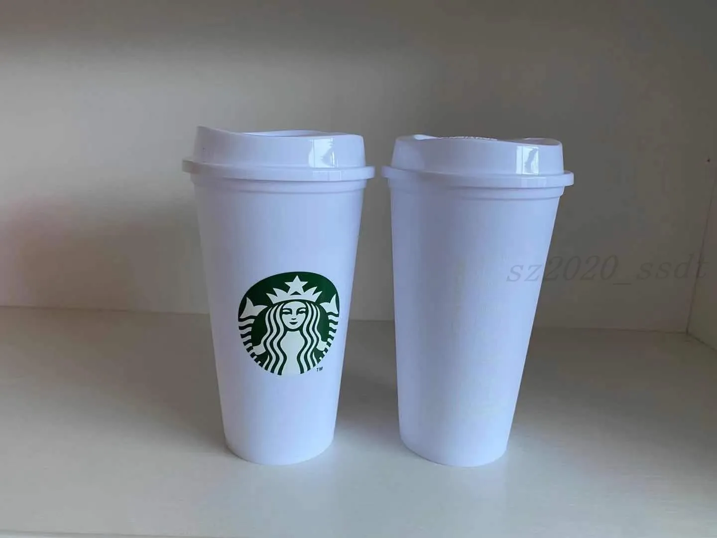 Hot Starbucks Tumblers Plastic Cup Can Be Reused Transparent Drinking